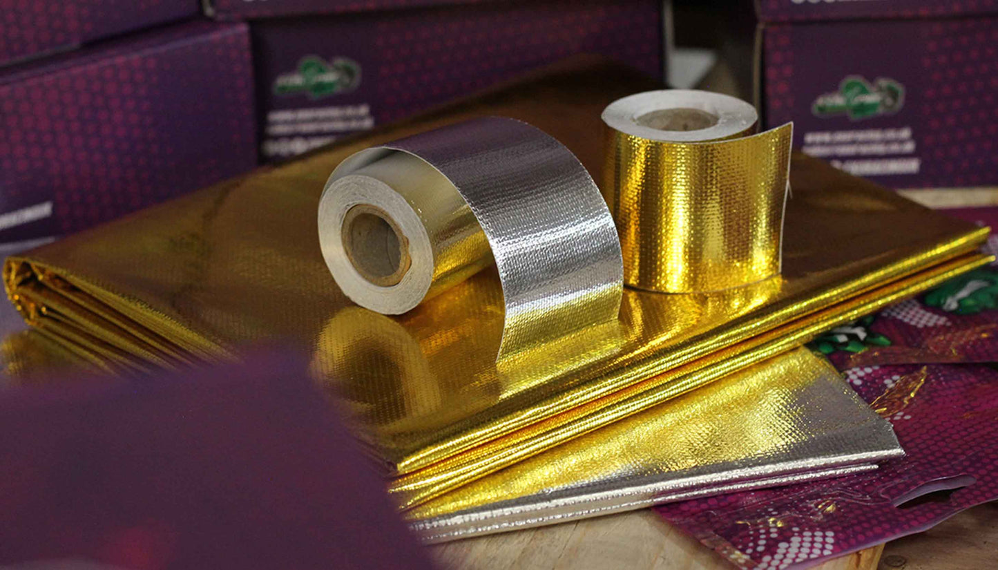 Exoracing Gold and Silver Heat Reflective Sheet 1m x 1.2m